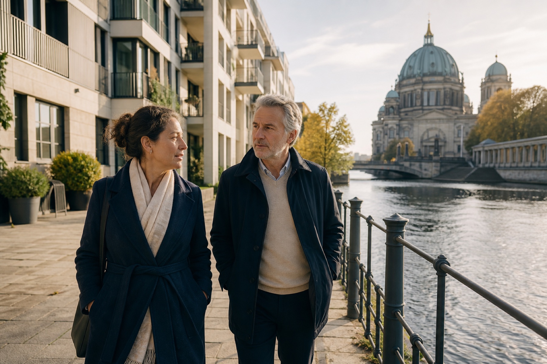 Pareja internacional reflexionando sobre su futuro financiero